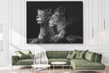 Portrait of a Sitting Lions Couple