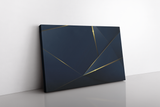 Navy Blue and Gold Abstract