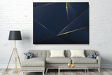 Navy Blue and Gold Abstract