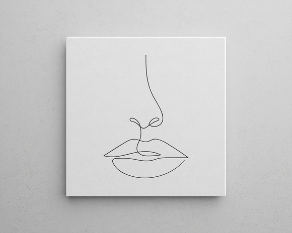Lips Continuous One Line Drawing