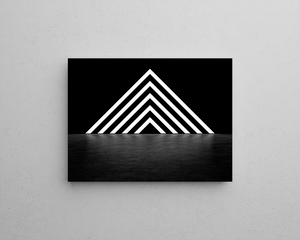 Pyramid Consisting of Glowing Stripes