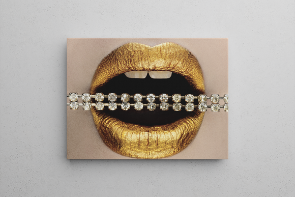 Gold Metallic Lips