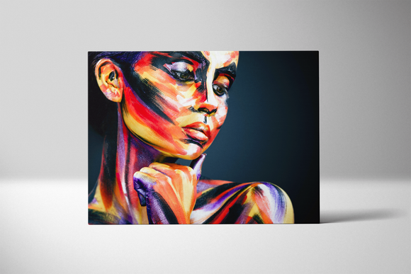 Abstract Colorful Girl Face