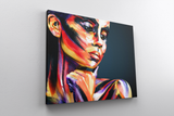 Abstract Colorful Girl Face
