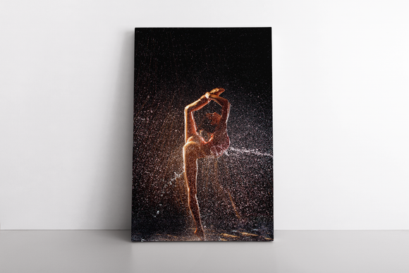 Gymnast in the Spray of Water