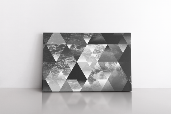 Abstract Sea Geometric Background with Triangles