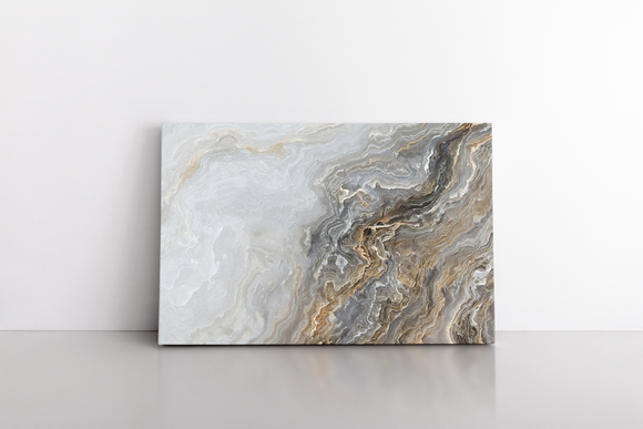 Beautiful Grey Curly Marble with Golden Veins
