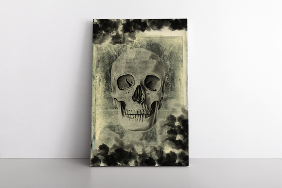 Dirty Paint Art of Skull