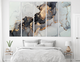 Black, White And Gold Marble