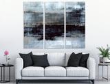 Blue and Grey Abstract Art Painting