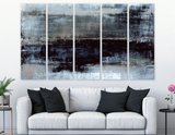 Blue and Grey Abstract Art Painting