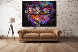 Abstract Art Background with Butterfly