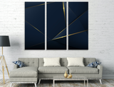 Navy Blue and Gold Abstract