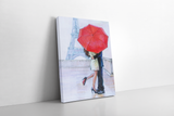 Couple Under Red Umbrella