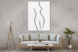 Female Figure Continuous One Line Abstract Drawing