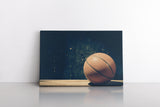 Basketball on a Black Background