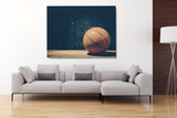 Basketball on a Black Background