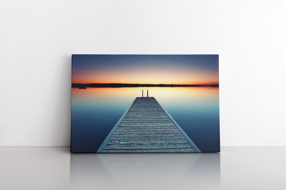 View of a Wooden Pier on the Pond