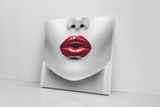 Beauty Red Lip Makeup Detail